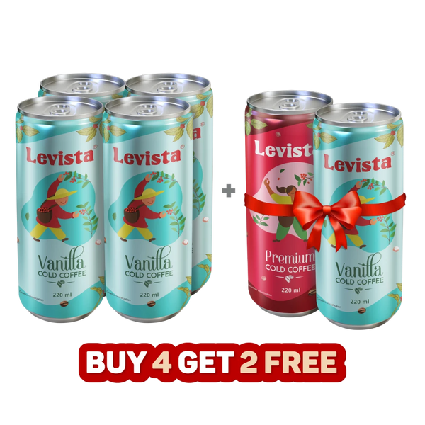 Levista Vanilla Cold Coffee - Pack of 4